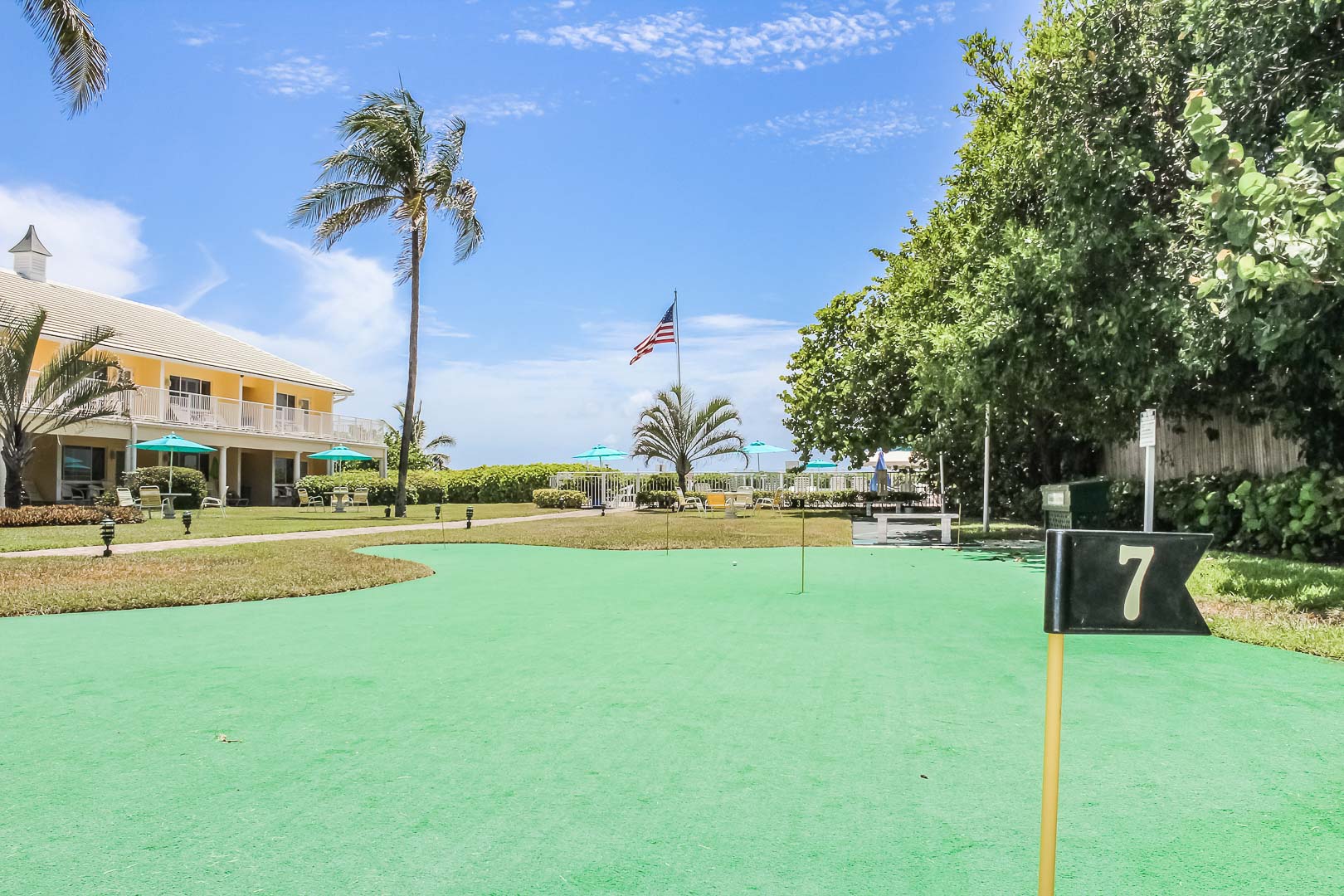 A colorful putting green at VRI's Berkshire on the Ocean in Florida.